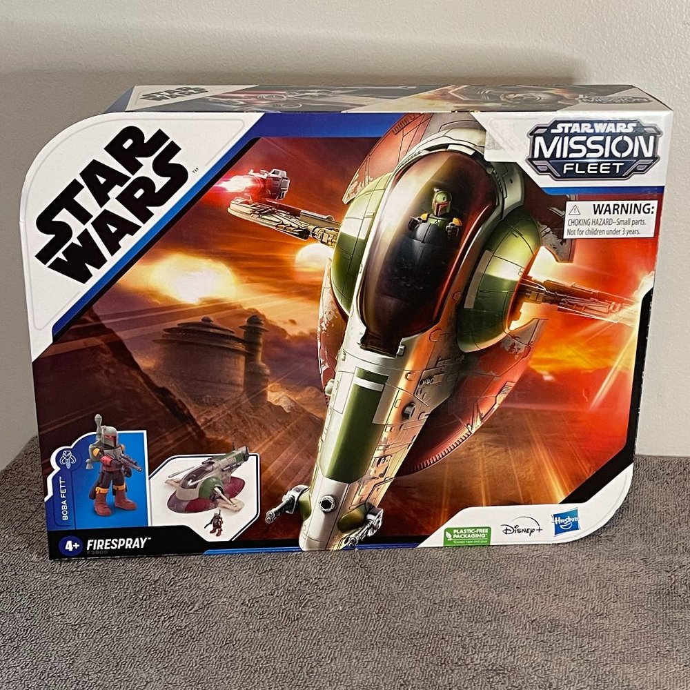 Star Wars Mission Fleet Boba Fett Starship Vehicle Skirmish Firespray Disney 4+
